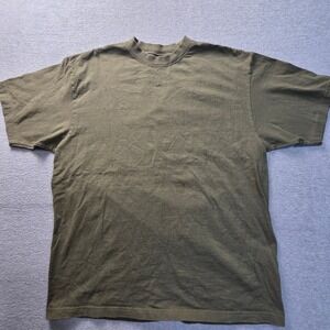 T Shirt Blank Mens XL Olive Green Heavyweight Streetwear Tee Shaka Wear